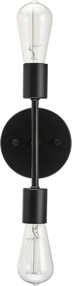 Globe Electric 2-Light Reversible Vanity Light, Matte Black, Minimalist by GlobeElectric