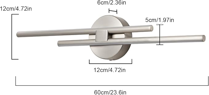 EDISLIVE Dimmable Modern LED Vanity Light Fixtures Bathroom Vanity Wall Lighting - Image 5