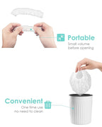 Auban 100PCS Disposable Shower Caps, Hair Cap Large Plastic Clear Thick - Image 6
