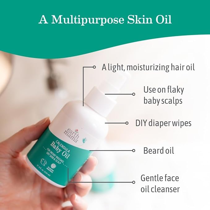 Earth Mama Calendula Baby Oil | Massage Oil - Image 2