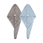 M-bestl 2 Pack Absorbent Microfiber Hair Towel Wrap, Anti-frizz Hair Drying - Image 2