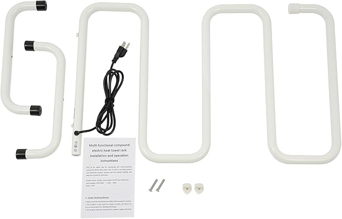 Electric Towel Warmer, S-Shaped Heated Towel Rack - Image 7