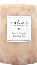 Aroma Naturals Ginger and Clove Essential Oil Beige Scented Pillar Candle by Aroma+Naturals