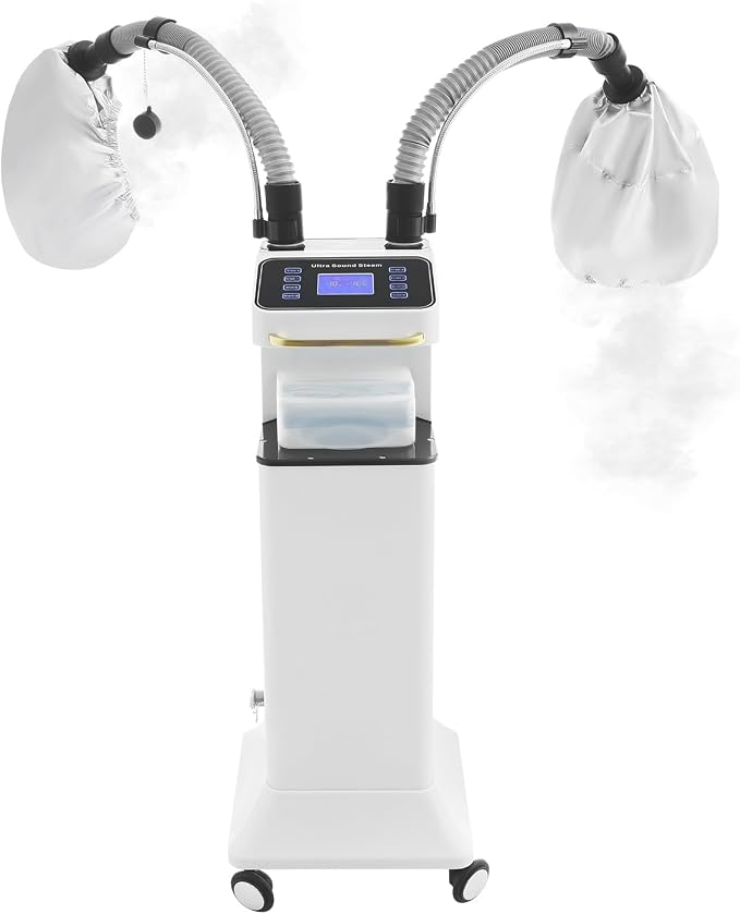 800W Nano Hooded Hair Steamer, Professional Micro Mist Hair Care Steamer by Unknown