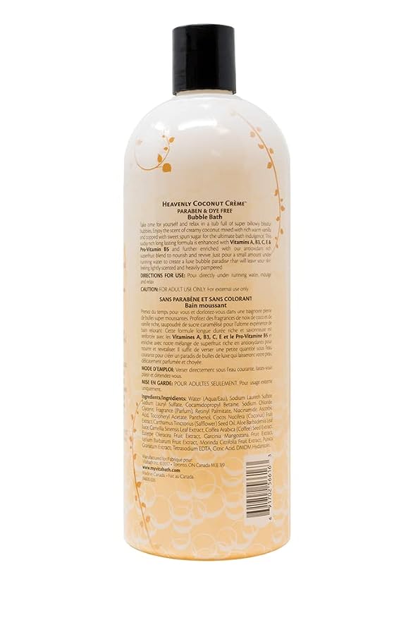 Vitabath Heavenly Coconut Crème Bubble Bath Rich Foaming Bubbly Soak & Relaxing - Image 7