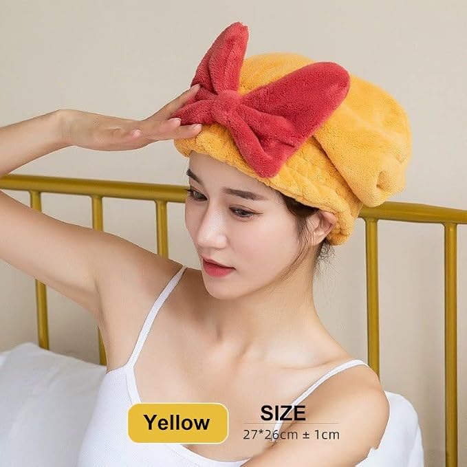 Microfiber Hair Drying Cap, Ultra Absorbent Hair Towel Wrap Turban - Image 4
