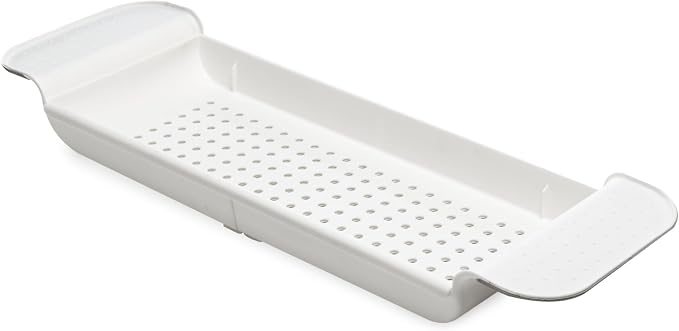 madesmart Expandable Bath Shelf, Adjustable Bathtub Tray - Image 3