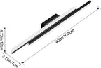 Ralbay 40" LED Black Vanity Light 40W Frosted Aluminum Modern LED Black - Image 5