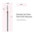 10pcs Diamond Flame Cuticle Drill Bits Set, Professional Cuticle Nail Drill Bits - Image 2