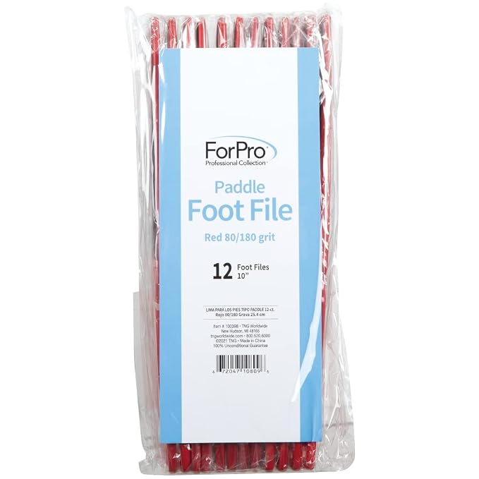 ForPro Professional Collection Pedicure Paddle Foot File, Double-Sided - Image 3