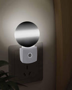 Night Lights Auto Sensor Black Ombre Night Light Solid Color Round Lamp Plug-in - Image 3