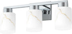 3-Light Bathroom Light Fixtures, Modern Vanity Lights, Chrome Metal Wall Lamp - Image 9