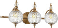 Brushed Antique Brass Bathroom Vanity Light Fixture Vintage Style by Ditoon