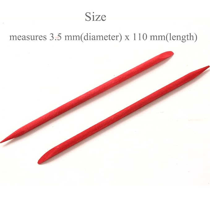 100 Pcs Orange Wood Nail Sticks Double Sided Multi Functional Cuticle Pusher - Image 5