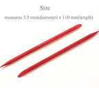 100 Pcs Orange Wood Nail Sticks Double Sided Multi Functional Cuticle Pusher - Image 5