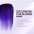 Karseell maca power Purple Hair Mask and Purple Shampoo Set, Neutralizes Brass - Image 6