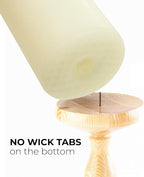 Set of 20 Ivory Pillar Candles, Dripless and Smokeless Dinner Candle, 2x4” - Image 5