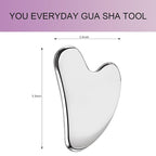 Stainless Steel Gua Sha Facial Tool Metal Silver Guasha - Image 4