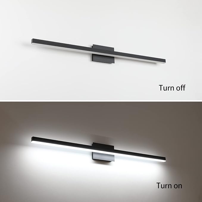 Joossnwell LED Vanity Light Black 47.2inch Modern Bathroom Lighting Fixtures - Image 5