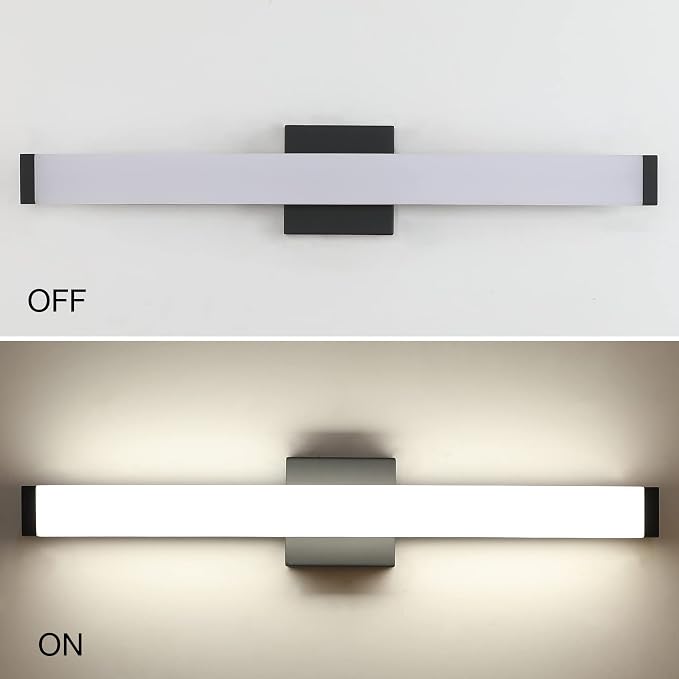 LED Bathroom Vanity Light Fixtures 24In Matte Black, 14W 4000K Natural White - Image 3
