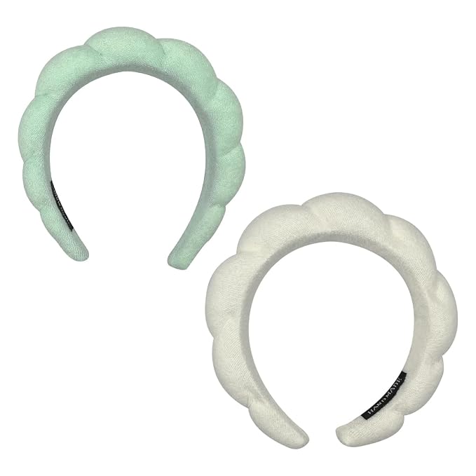 KVZVK 2 Pack Sponge Spa Makeup Headband - Image 6
