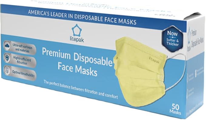 Litepak 500pcs Premium Disposable Face Mask SOFT 3ply Nose Wire - Image 3