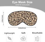 Leopard Print Sleep Mask Eye Mask Animal Skin Brown Sleep Mask Light Blocking - Image 2