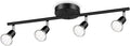 Ascher 4-Light LED Track Lighting Kit, Flexibly Rotatable Light Heads, 4 Way by Ascher