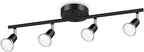 Ascher 4-Light LED Track Lighting Kit, Flexibly Rotatable Light Heads, 4 Way by Ascher