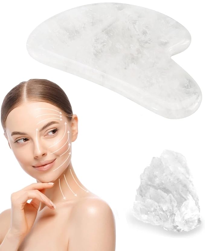 Natural White Quartz Gua Sha Facial Tools | Guasha Tool by GUASHAPE