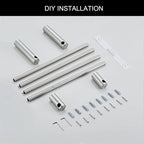 Towel Racks for Bathroom, NEWRAIN 30 inch Double Bath Towel Bar Wall Mounted - Image 7