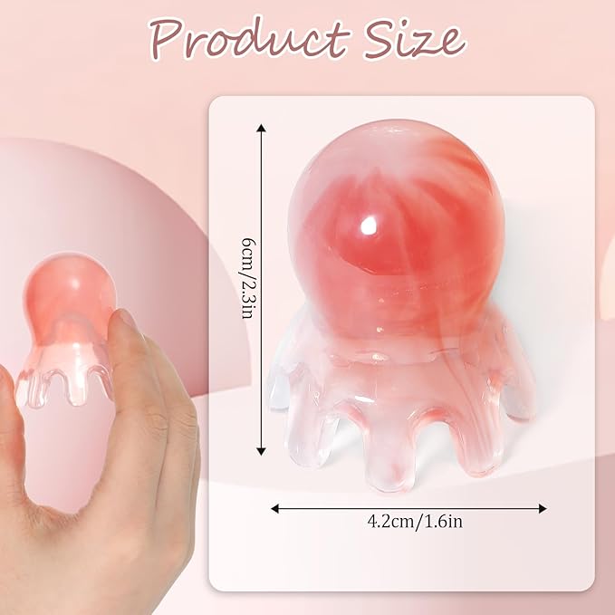 2 Pack Octopus Head Massager Comb Stress Relief Point Massage Comb Head Massage - Image 6