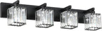 Aipsun Black Light Fixtures Bathroom Vanity Light Crystal Modern Vanity Light by Aipsun
