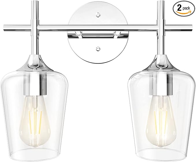 Ralbay Chrome Bathroom Light Fixtures 2-Lights by RalbayLighting