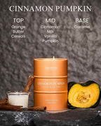 M&SENSE Cinnamon Pumpkin Scented Candles Large, Christmas Soy Candles, 21.2oz - Image 2