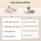 RHOS Shampoo Brush, Soft Silicone Scalp Scrubber, Scalp Massager - Image 3