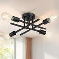 SunRider Industrial 4-Light Semi Flush Mount Ceiling Light Fixture, Indoor by SunRider