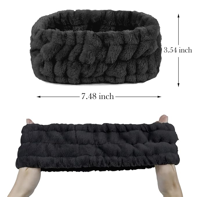 LAPOHI 3 Pack Microfiber Modern Face Washing Headbands - Image 3