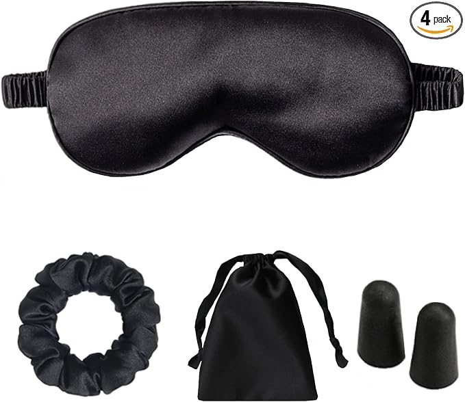 Silk Satin Sleeping Eye Mask, Soft Breathable Blackout Eyeshade Eye Cover by LCBD