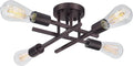 SunRider Industrial 4-Light Semi Flush Mount Ceiling Light Fixture, Bronze by SunRider
