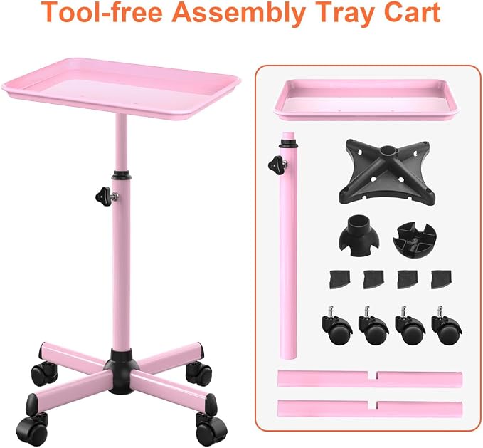 Salon Tray Cart Tattoo Tray Rolling Cart, Service Rolling Tray, Height - Image 8