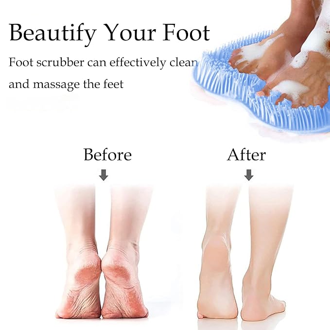 Shower Foot and Back Scrubber Mat, Wall Mounted Shower Foot Scrubber - Image 5