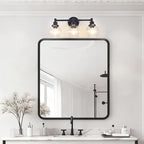 3-Light Bathroom Light Fixture Black Vanity Lights Over Mirror Modern Wall - Image 6