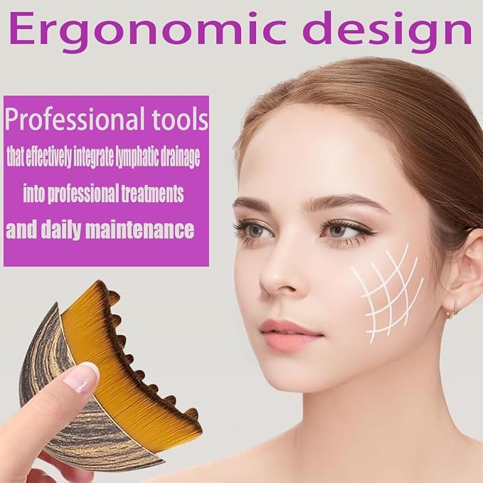 ANGEO Lymphatic Contour Face Brush – Soft Bristle Lymphatic Drainage Massager - Image 6