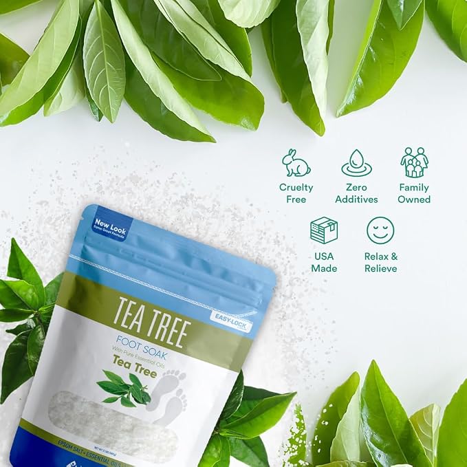 Tea Tree Foot Soak 32 Ounces USP Grade Epsom Salt - Image 3