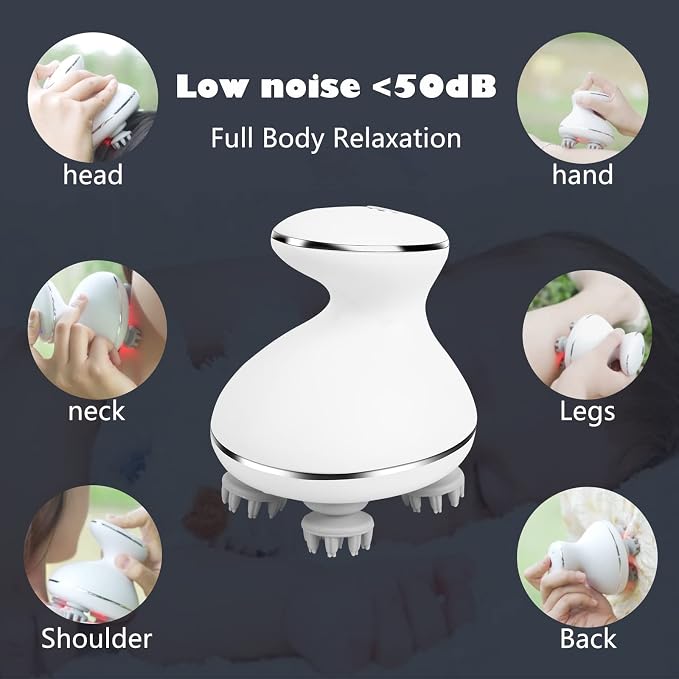 Electric Scalp Massager with red Light Therapy, Waterproof Head Massager with - Image 3