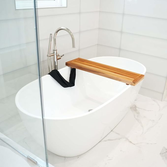 EcoDecors, 34 inch, Bath Tray for Tub, Bath Tub Tray Wood, Bathtub Table - Image 6