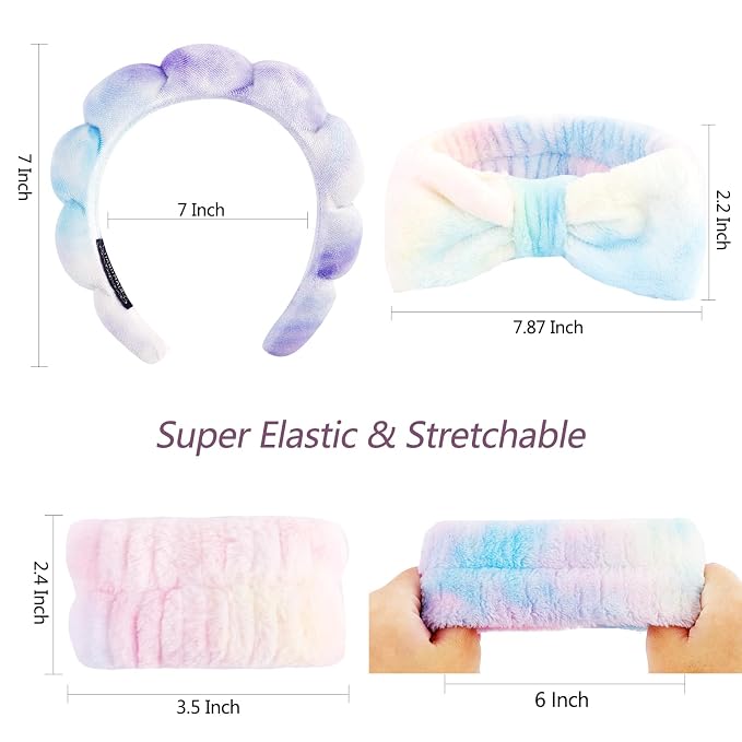 VELSCRUN Spa Headband, Makeup Face Wash Skincare Headbands, Stuff - Image 6