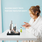 BBK Bathroom Vanity Tray- 2 Pack Silicone Bathroom Tray - Image 2