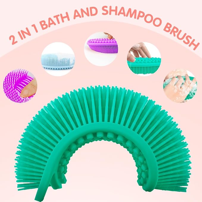 3 Pack Silicone Body Scrubber, Silicone Loofah Exfoliating Body Scrubber - Image 5